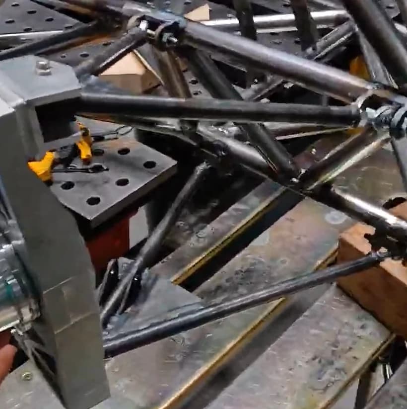 Existing Formula SAE frame and component mounting area